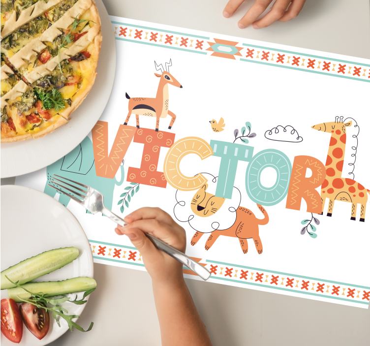 Djurnamn konst bordstabletter barnen - Tenstickers