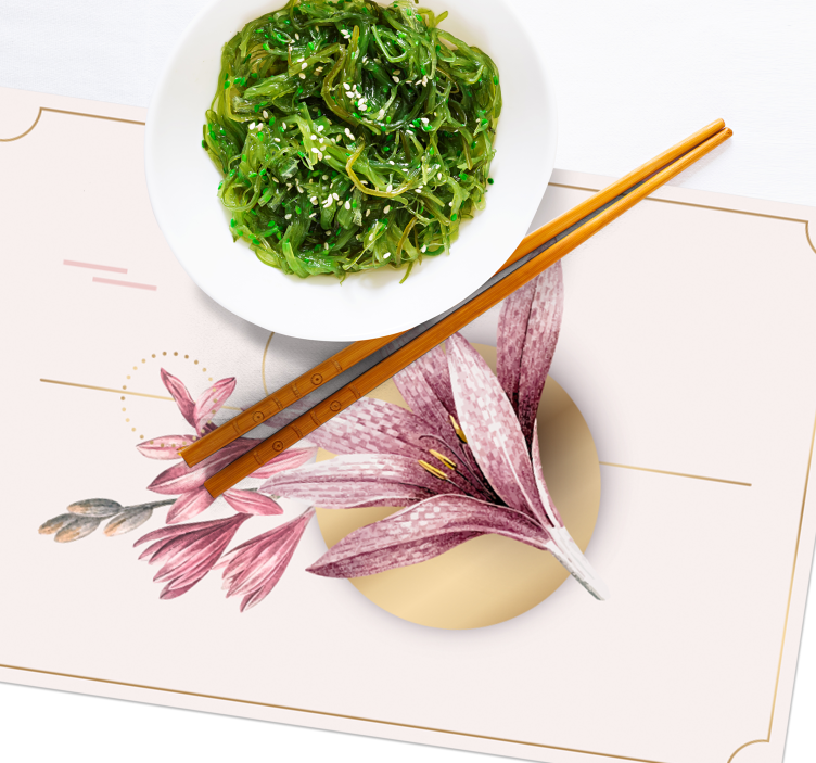 Elegant blommarrangemang bordstabletter original - Tenstickers