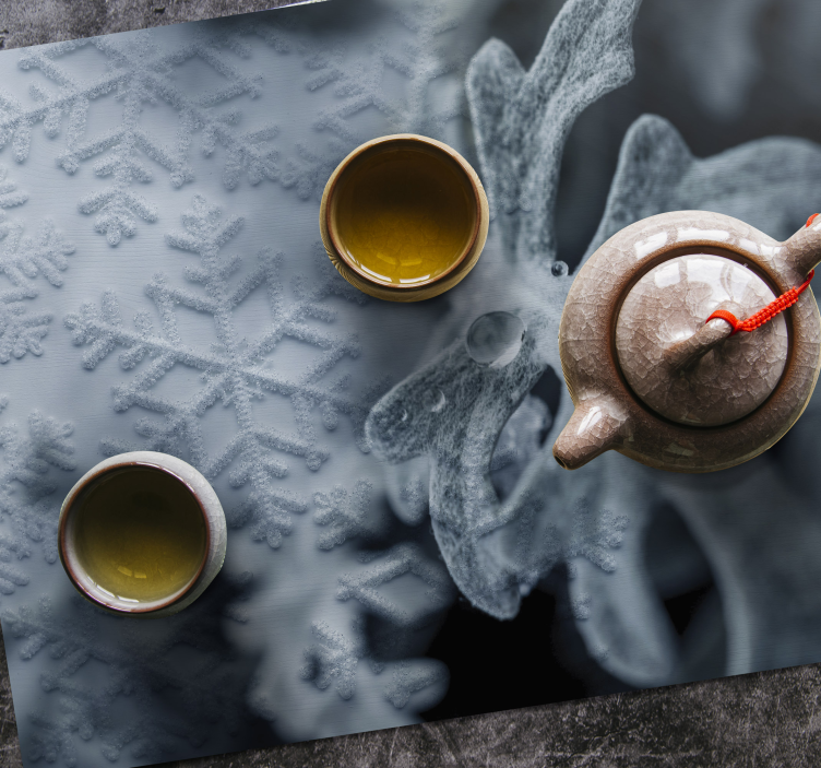 Eleganta snöflingemönster bordstabletter - Tenstickers