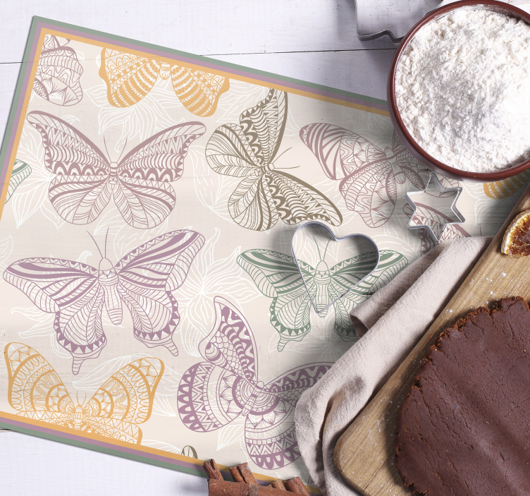 Färgade fjärilar fjäril bordstabletter - Tenstickers