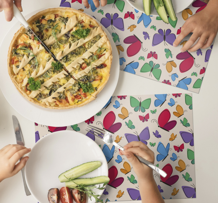 Färgglad fjärilsarrangemang bordstabletter original - Tenstickers