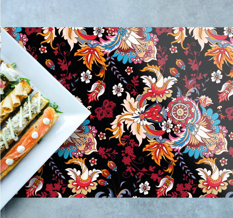 Färgglada modern etnisk konst original bordstabletter - Tenstickers