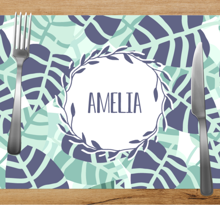 Färgglada tropiska blommor mönster bordstabletter - Tenstickers