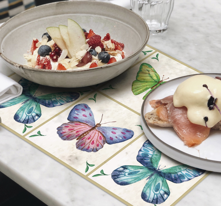 Fjärilar plattor fjäril bordstabletter - Tenstickers