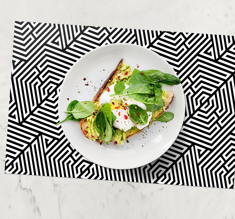 För restaurangsvarta och vita bordstabletter - Tenstickers