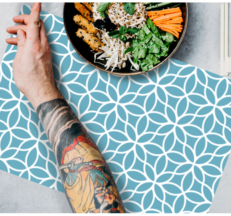 Geometrisk blommönster bordstabletter - Tenstickers