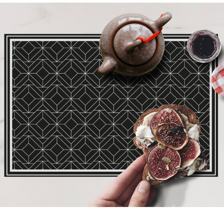 Geometrisk svart yta bordstabletter modernt - Tenstickers