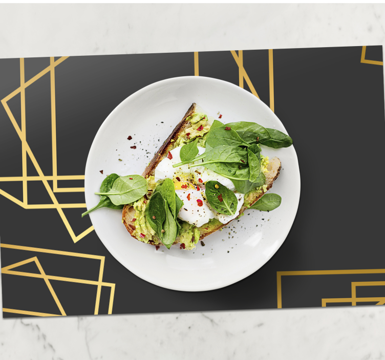 Geometriska former eleganta bordstabletter - Tenstickers