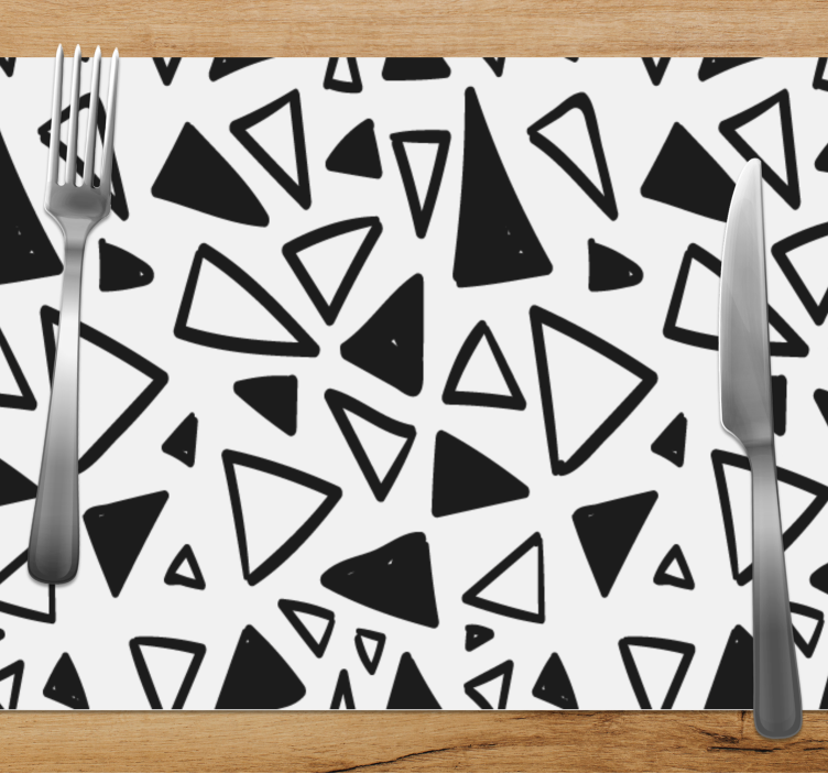 Geometrisk triangel pa vinyl bordstabletter - Tenstickers