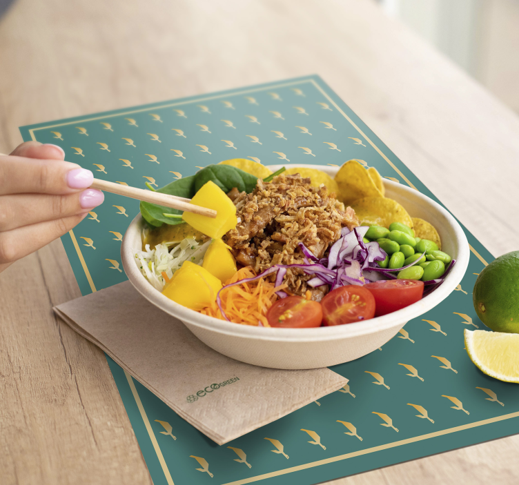 Geometriska sköldpaddor gröna bordstabletter - Tenstickers