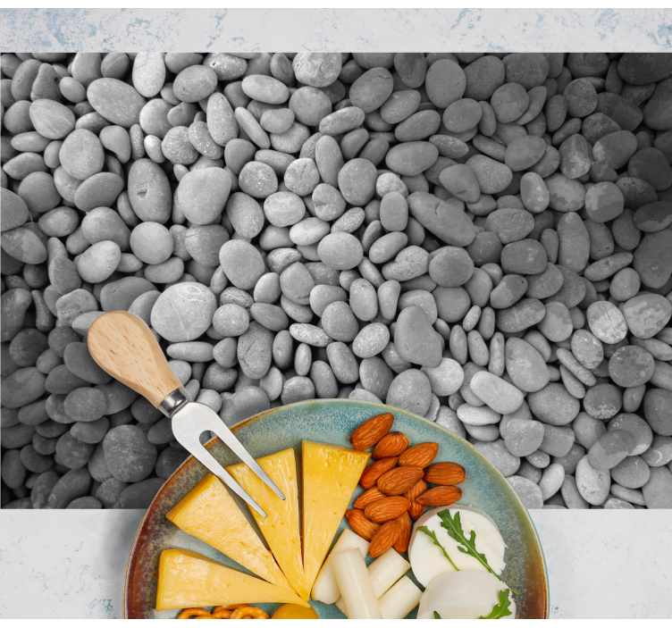 Grå stenar eleganta bordstabletter - Tenstickers