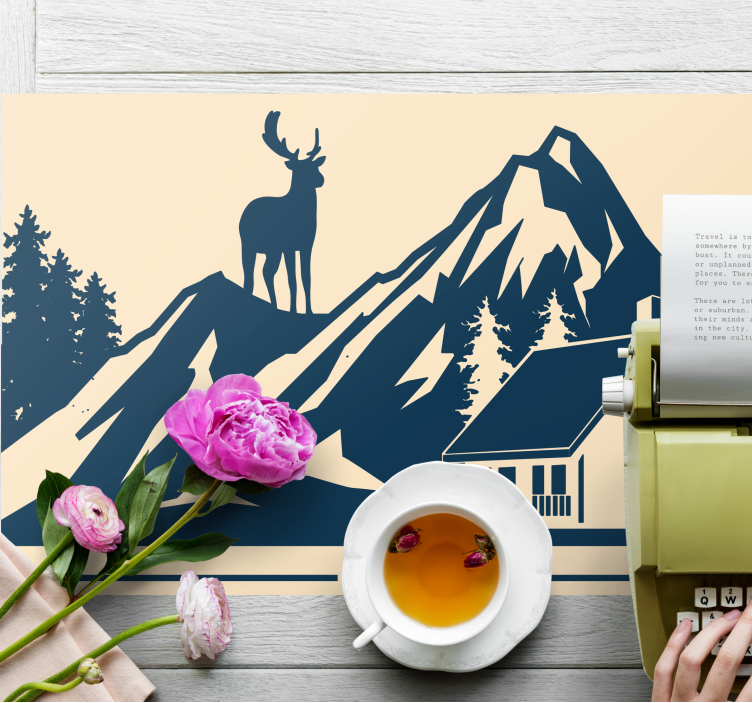 Grand mountain landscape bordstabletter original - Tenstickers