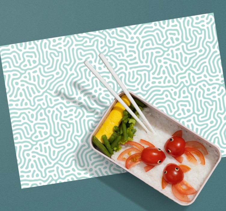 Gröna vita naturmönster original bordstabletter - Tenstickers