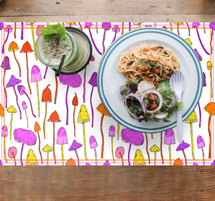 Hallucinogena svampmönster bordstabletter - Tenstickers