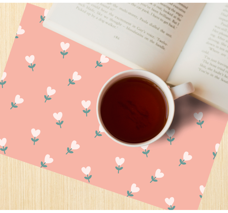 Härdformade blommor mönster moderna bordstabletter - Tenstickers