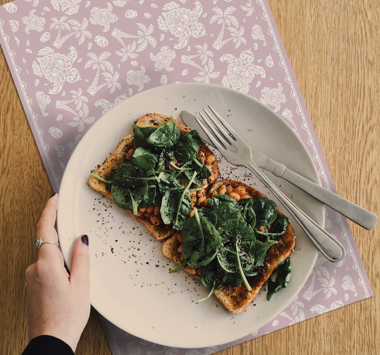 Hawaiian sköldpadda och palm tree sköldpadda bordstabletter - Tenstickers