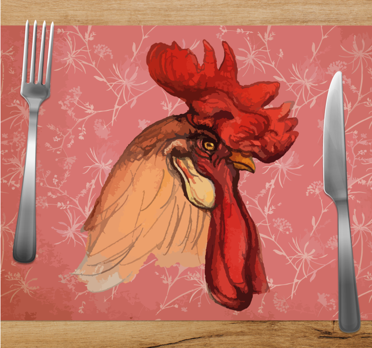 Hönshuvud illustration bordstabletter original - Tenstickers