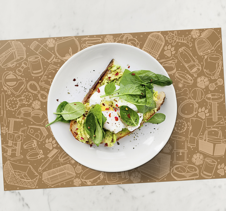 Intrikata köksdetaljer bordstabletter - Tenstickers