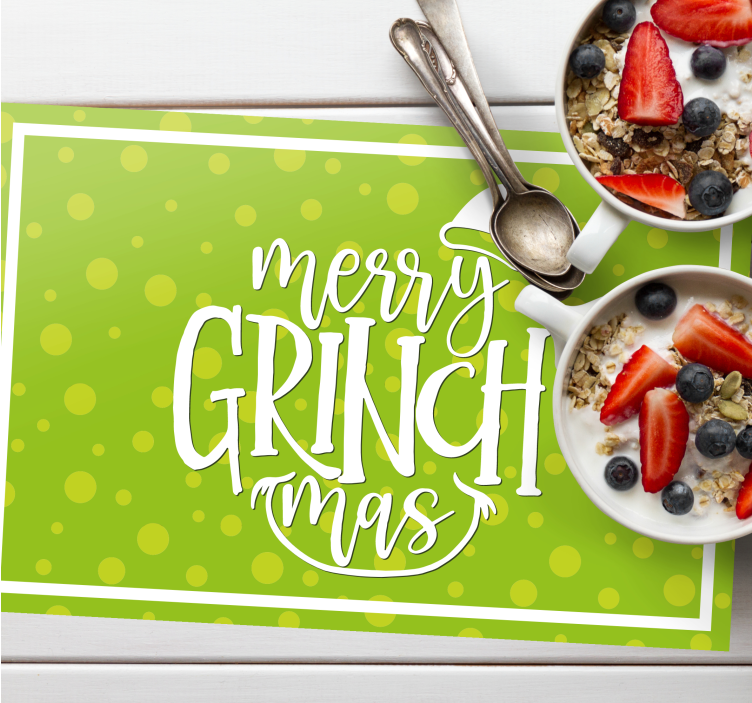 Jul bordstabletter glad grinch juldesign - Tenstickers