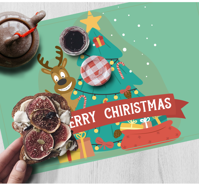 Jul bordstabletter glädjefull helgträd - Tenstickers