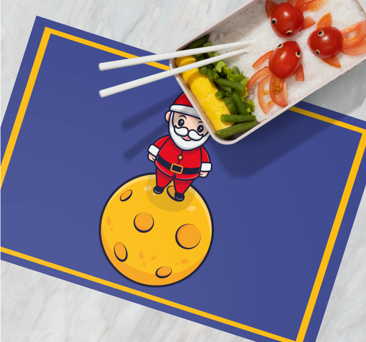 Jul bordstabletter santa på månen - Tenstickers