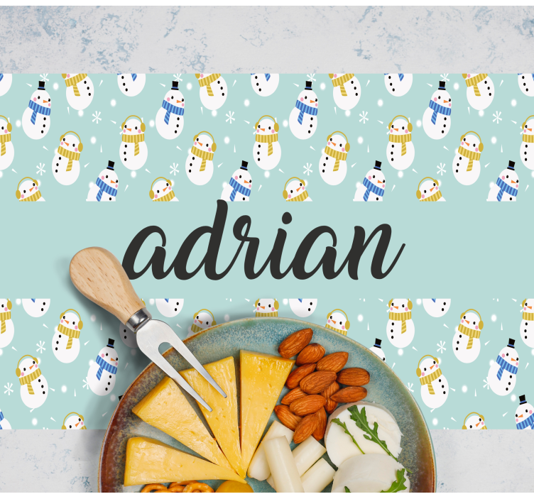 Jul bordstabletter snögubbe personlig design - Tenstickers