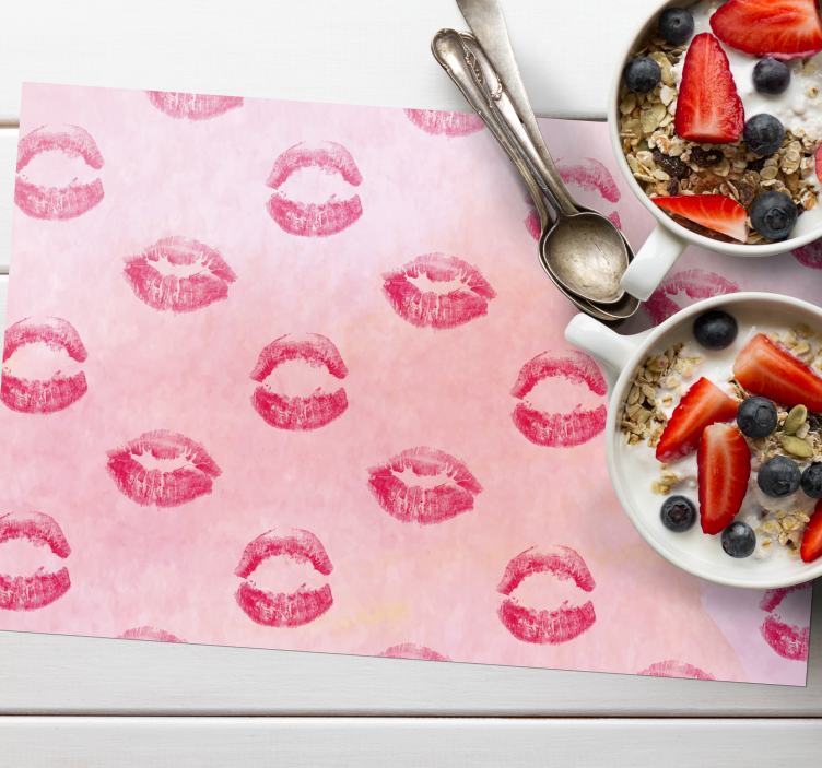 Kiss mark pattern bordstabletter original - Tenstickers