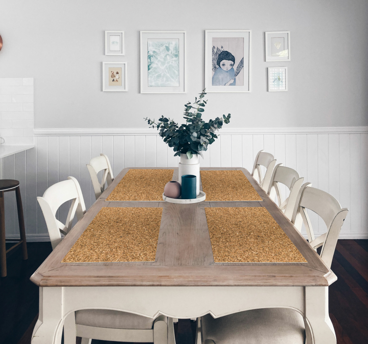 Kork textur bordsduk bordstabletter med texturer - Tenstickers