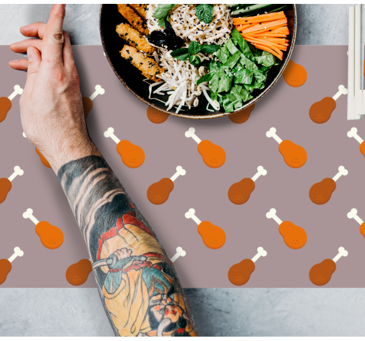 Kycklingben mönster bordstabletter original - Tenstickers