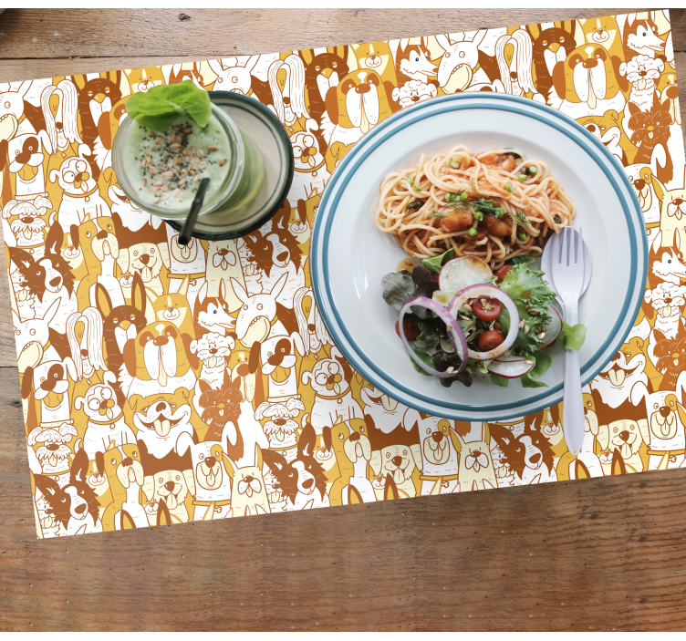 Lekfullt djurmönster bordstabletter barnen - Tenstickers