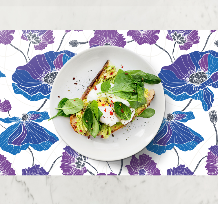 Levande botaniskt mönster bordstabletter - Tenstickers