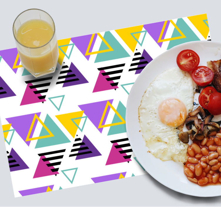 Levande färger 80-tals mönster original bordstabletter - Tenstickers