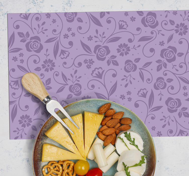 Lila blommor eleganta bordstabletter - Tenstickers