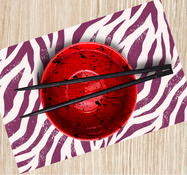 Lila och vit zebrahud original platsmatta - Tenstickers