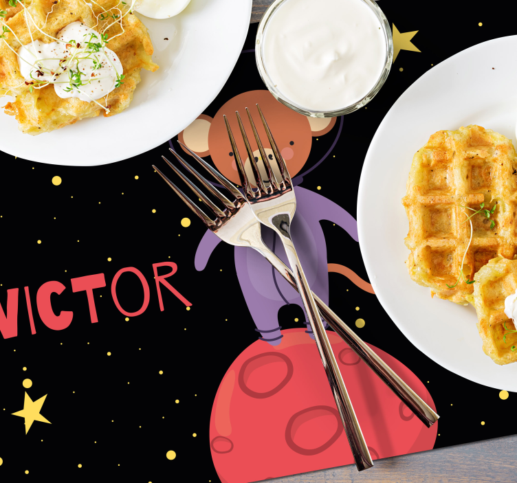 Liten apa med stjärnor personliga bordstabletter - Tenstickers