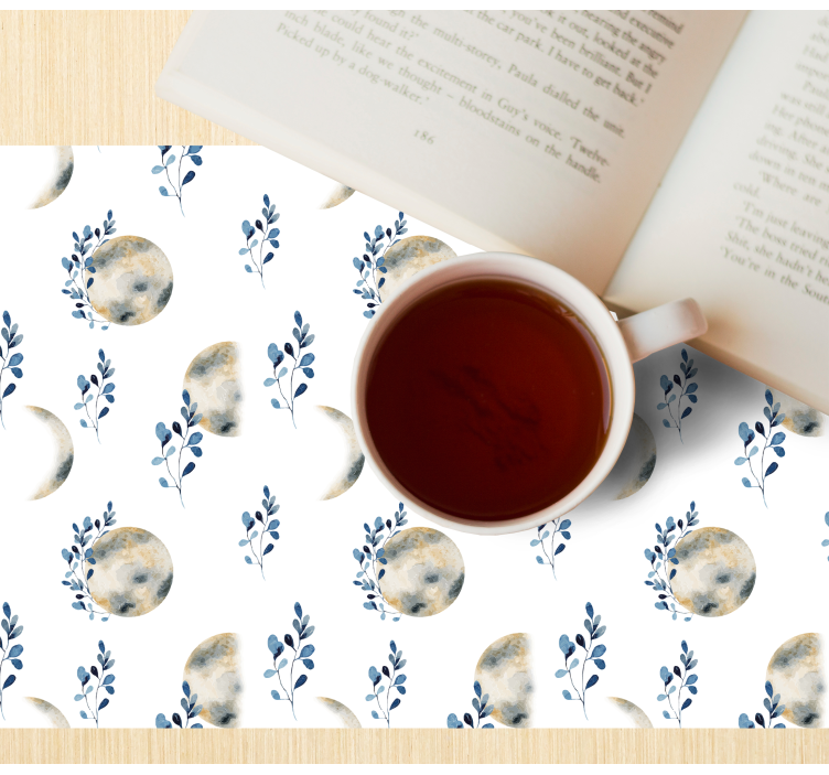 Månfaser tryckta rektangulära vinylplattformar - Tenstickers