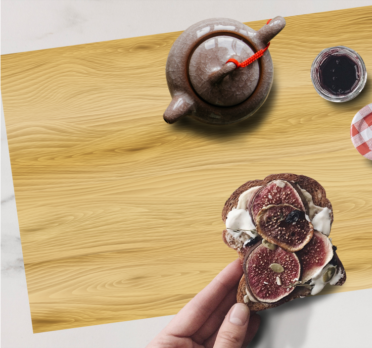 Natural wood surface bordstabletter - Tenstickers