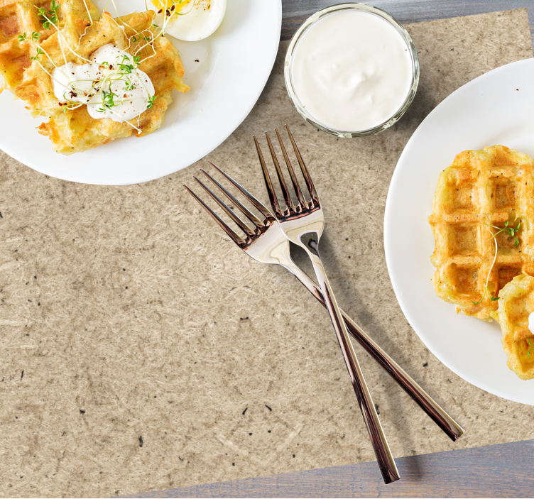 Naturligt vävd yta bordstabletter - Tenstickers