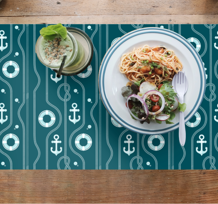 Nautisk ankarmotiv bordstabletter original - Tenstickers