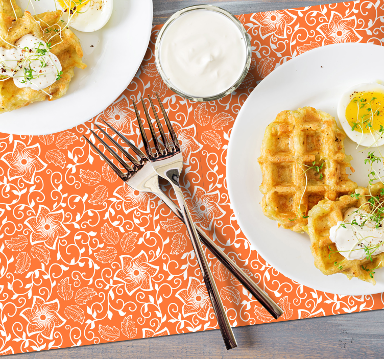 Paisley blommor paisley bordstabletter - Tenstickers