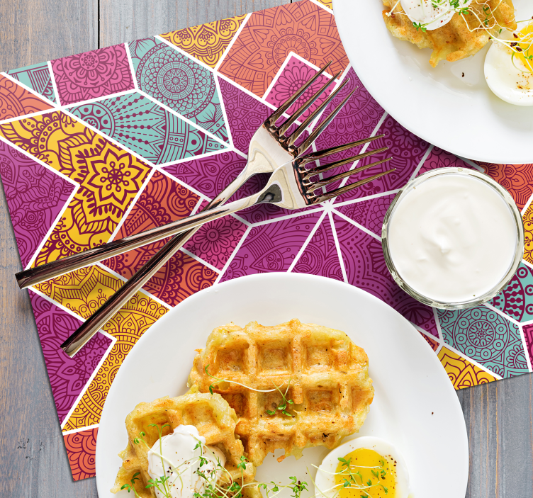 Paisley mosaik paisley bordstabletter - Tenstickers