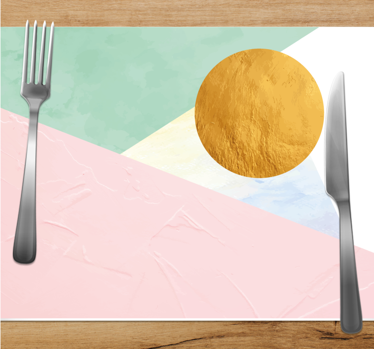 Pastell geometriska trianglar eleganta bordstabletter - Tenstickers