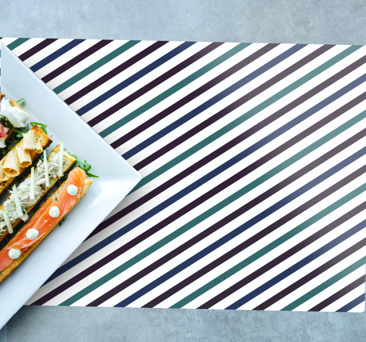 Randig färgschema bordstabletter - Tenstickers