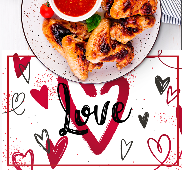 Rött hjärta med kärleksskrivna originalplattformar - Tenstickers