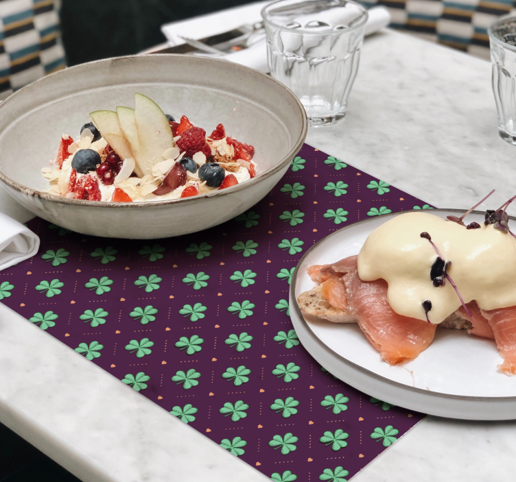 Shamrock mönster original bordstabletter - Tenstickers