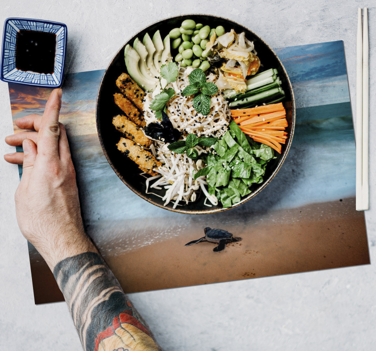 Solnedgång med sköldpaddor sköldpadda bordstabletter - Tenstickers