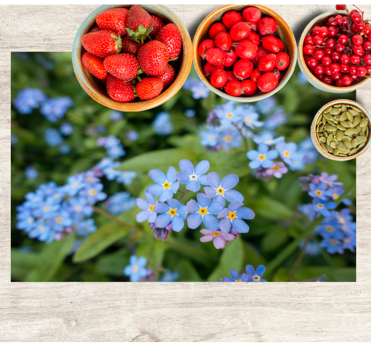 Söta små blå blommor bordstabletter - Tenstickers