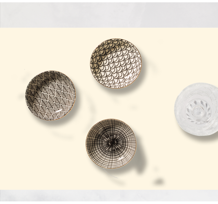 Stiliga mönstrade skålar bordstabletter - Tenstickers