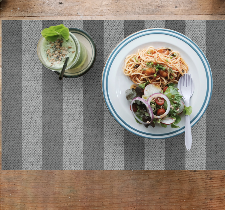 Stora grå ränder hem bordstabletter - Tenstickers