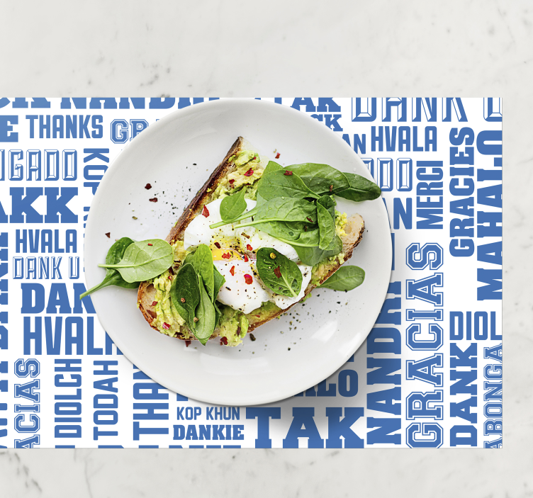 Tack på många språk restaurangplaceringar - Tenstickers